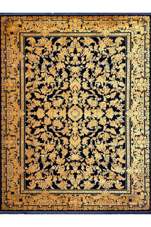 Иранский ковер Alima 016 Черный-золотой